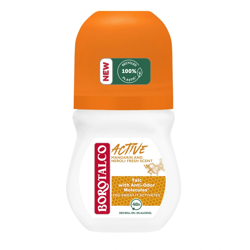 Borotalco Deodorant cu bilă cu mandarine și neroli Active (Deo Roll-On) 50 ml