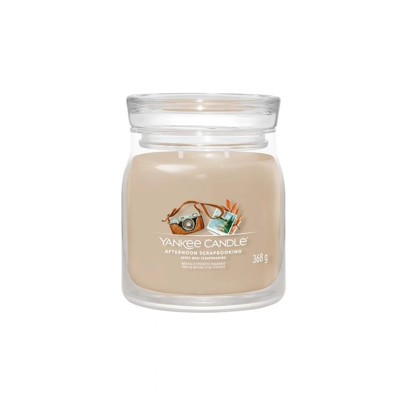 Yankee Candle Lumânare aromatică Signature sticlă medie Afernoon Scrapbooking 368 g