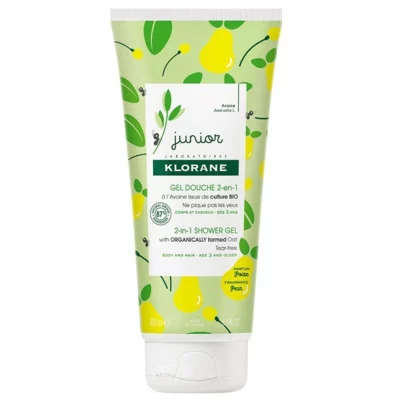 Klorane Gel de duș pentru copii de corp și păr Pară (2 in 1 Shower Gel) 200 ml