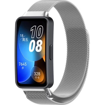 4wrist Brățară milaneză cu închidere magnetică pentru Huawei Watch Band 10, 9, 8 - Silver