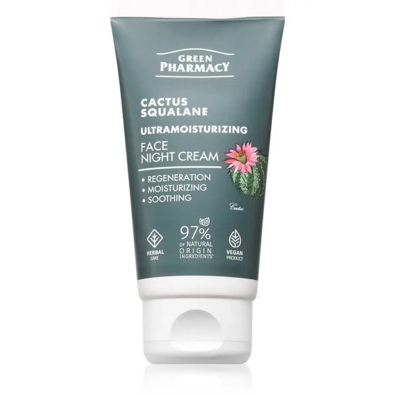 Green Pharmacy Cactus & Squalane Night Face Cream crema de noapte hidratanta 50 ml