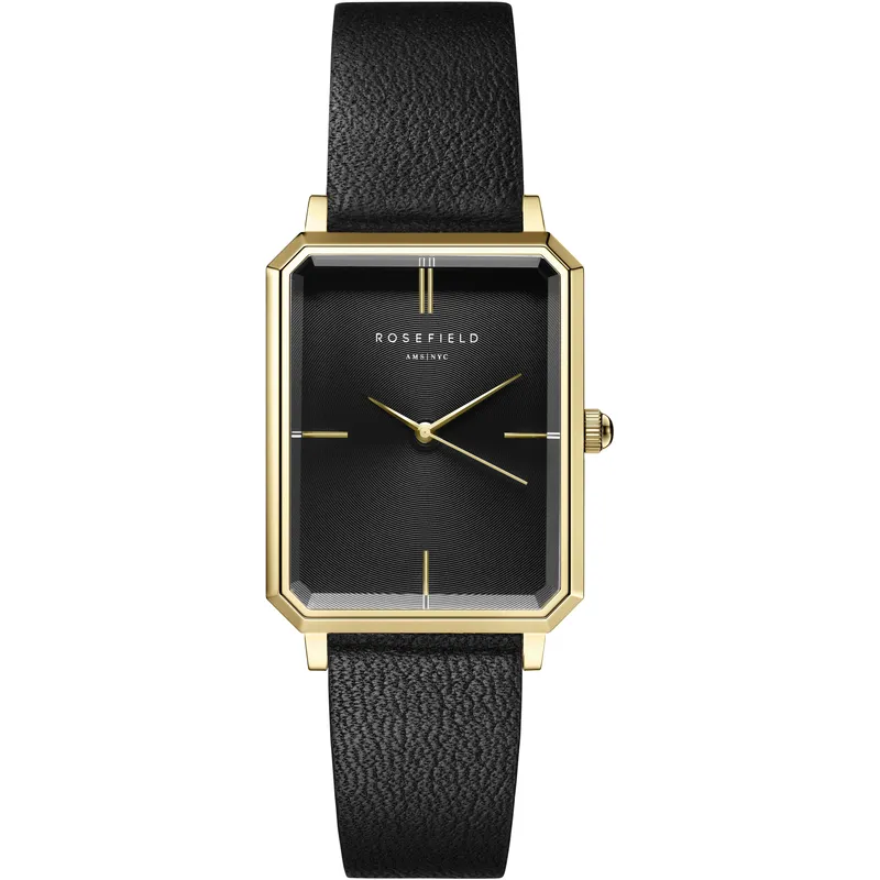 Rosefield The Elles Negru Sunray Negru Leather Gold OBSBG-O49