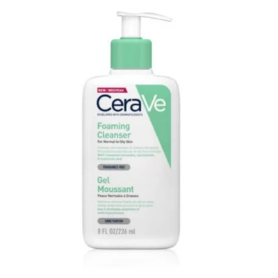 CeraVe Gel de spumare demachiant pentru piele obișnuită și grasă (Foaming Cleanser) 236 ml