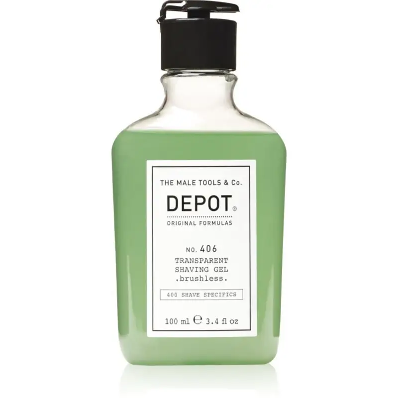 Depot 400 SHAVE SPECIFICS NO. 406 TRANSPARENT SHAVING GEL .brushless. gel pentru bărbierit brushless 100 ml