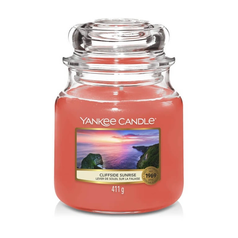 Yankee Candle Lumânare aromatică medie Cliffside Sunrise 411 g
