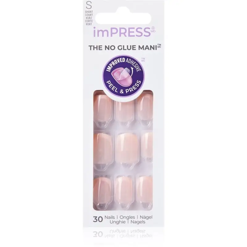 KISS imPRESS The No Glue Mani unghii artificiale autoadeziv Heroic 30 buc