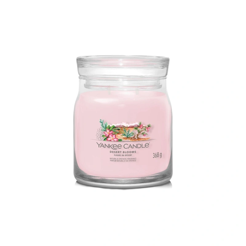 Yankee Candle Lumânare aromatică Signature sticlă dimensiune medie Desert Blooms 368 g