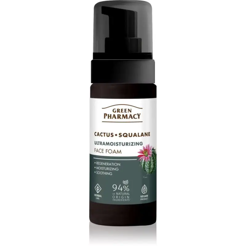 Green Pharmacy Cactus & Squalane Face Foam spumă hidratantă 150 ml