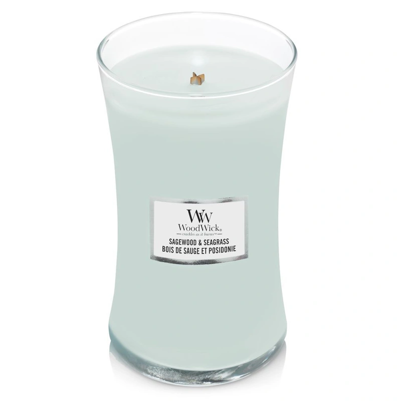 WoodWick Lumânare parfumată vază Sagewood & Seagrass 609 g