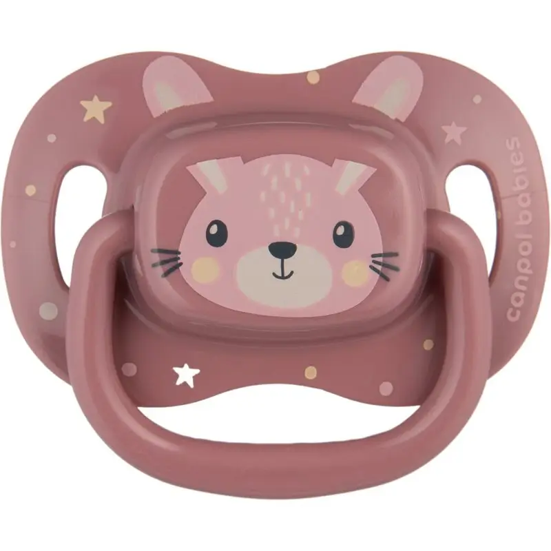 Canpol babies Cute Animals Soother 0-6m suzetă Pink 1 buc