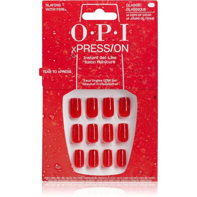 OPI Make ‘Em Jelly! XPRESS/ON unghii artificiale Slaying with Fire 30 buc