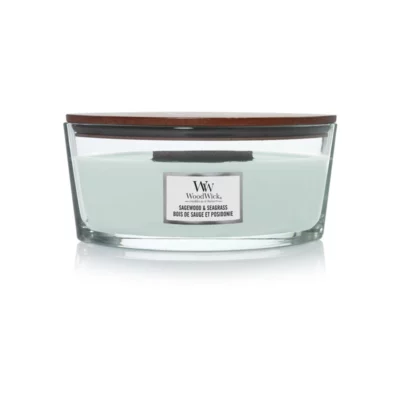 WoodWick Lumânare parfumată barcă Sagewood & Seagrass Elipsa 453,6 g
