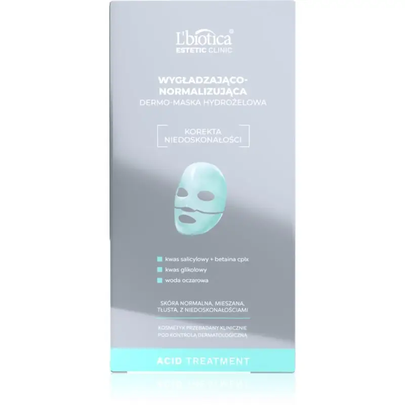 L’biotica Estetic Clinic Acid Treatment mască intensă cu hidrogel cu efect de netezire 1 buc
