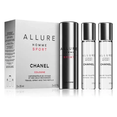 Chanel Allure Homme Sport Cologne - EDC 20 ml (flacon cu reumplere) + rezervă 2 x 20 ml