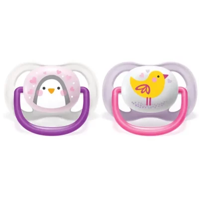 Philips Avent Ultra Air SCF080/06 0-6 m suzetă Girl 2 buc