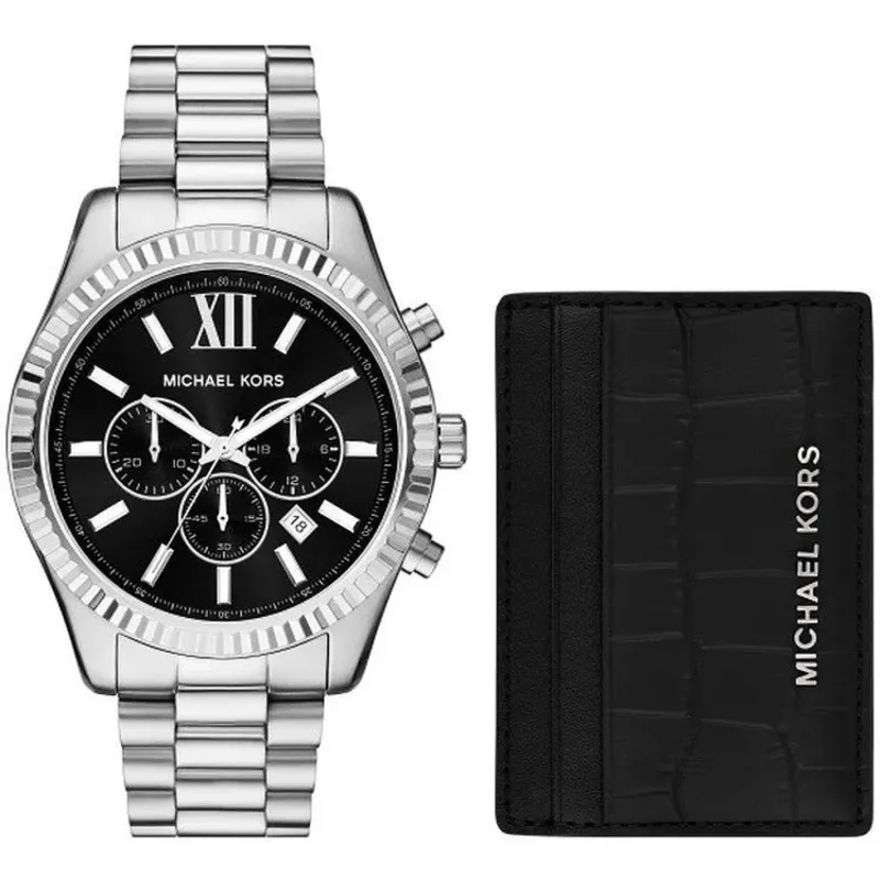 Michael Kors Set cadou Lexington + portofel pentru carduri MK1091SET