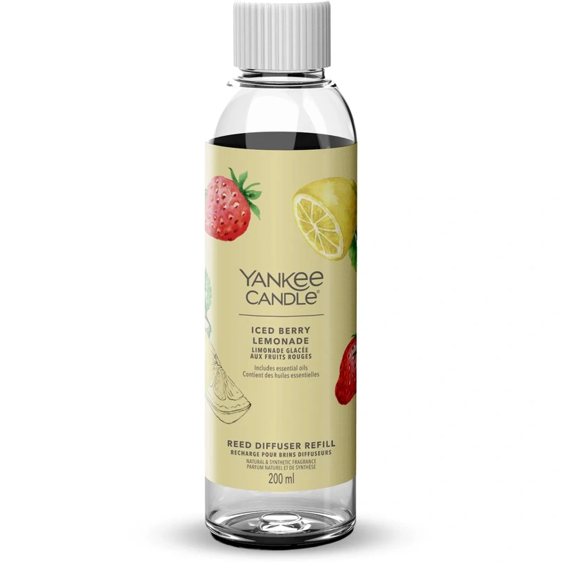 Yankee Candle Rezervă de schimb pentru difuzorul de aromă Signature Iced Berry Lemonade Reed 200 ml