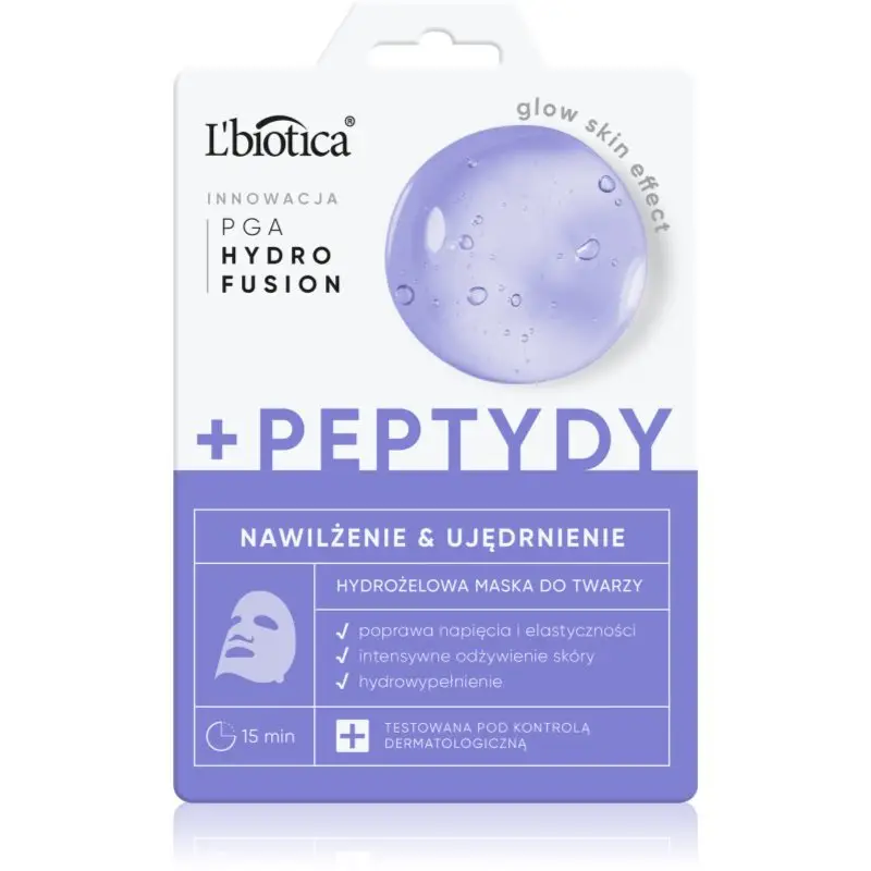 L’biotica PGA Hydro Fusion + Peptides mască intensă cu hidrogel pentru uniformizarea nuantei tenului 1 buc