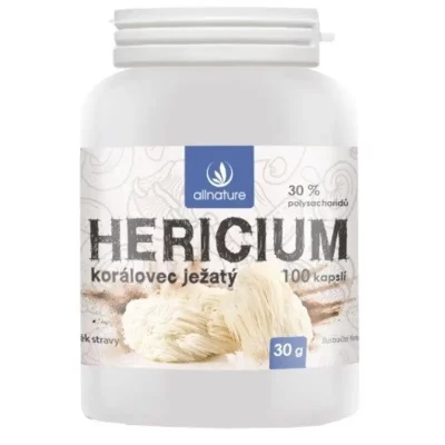 ALLNATURE Hericium Korálovec ježatý 100 kapsúl