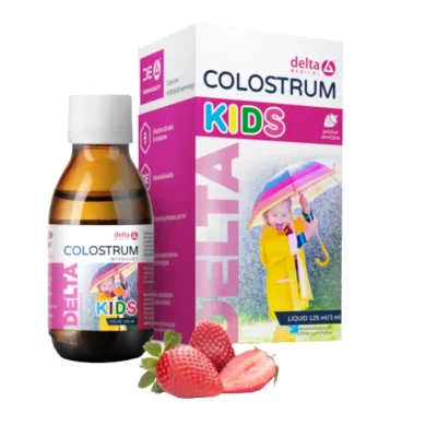 DELTA Colostrum sirup JAHODA KIDS 125 ml