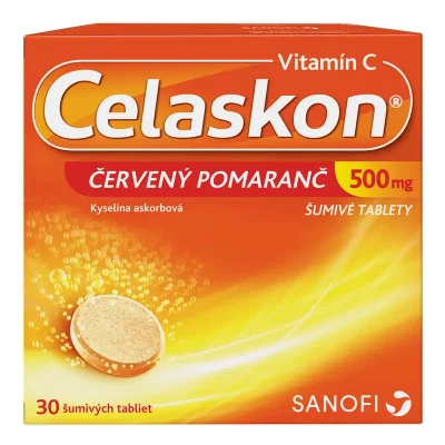 CELASKON Vitamín C 500 mg Červený pomaranč 30 šumivých tabliet