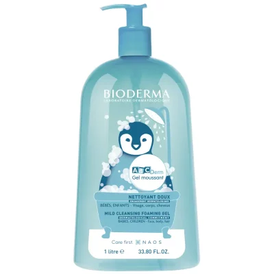 BIODERMA ABCDerm Moussant Jemný čistiaci gél 1 l