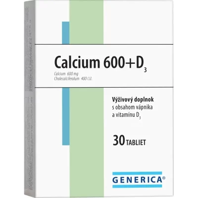 GENERICA Calcium 600+D3 30 tabliet