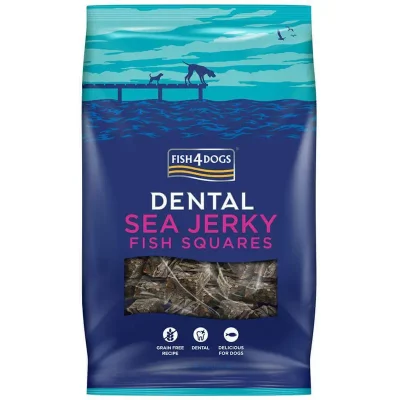 FISH4DOGS Dentálne pamlsky pre psy morská ryba - štvorčeky 575g