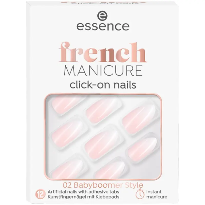 essence umelé nechty french MANICURE click-on 02