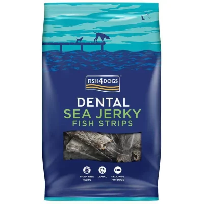 FISH4DOGS Dentálne pamlsky pre psy morská ryba - prúžky 500g