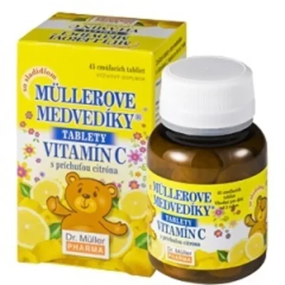 DR.MULLER Müllerove medvedíky® s príchuťou citróna a vitamínom C 45 tabliet