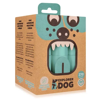 E×PLORER DOG Vrecká recyklované na psie e×krementy s vôňou mäty