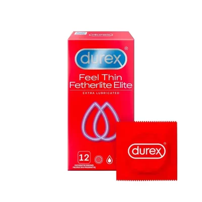 DUREX Feel Thin Fetherlite Elite Extra Lubricated Kondómy 12 ks