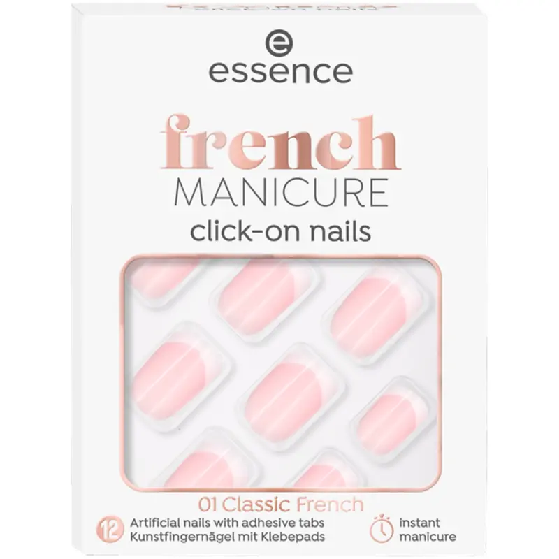 essence umelé nechty french MANICURE click-on 01
