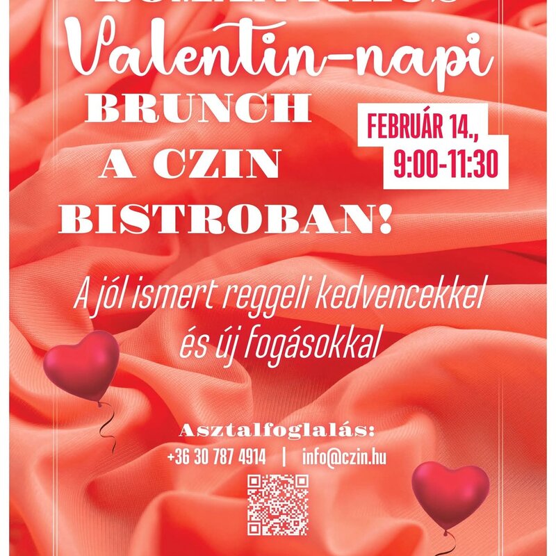 Romantikus brunch a Czin Bistroban a szerelmesek napján!