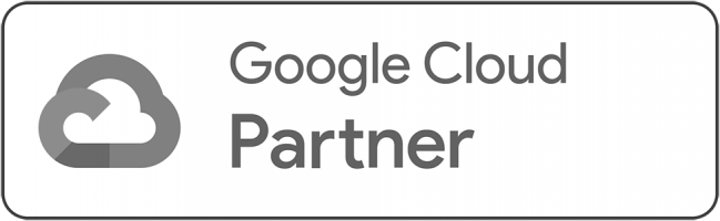 Google Cloud Partner outline horizontal 300px height greyscale