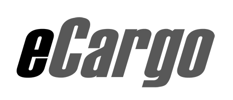 eCargo logo greyscale invert