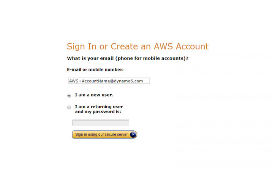 AWS Billing Sign In V2