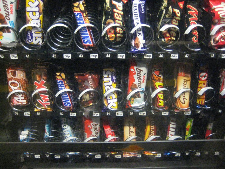 ¿Qué había en las primeras máquinas vending?