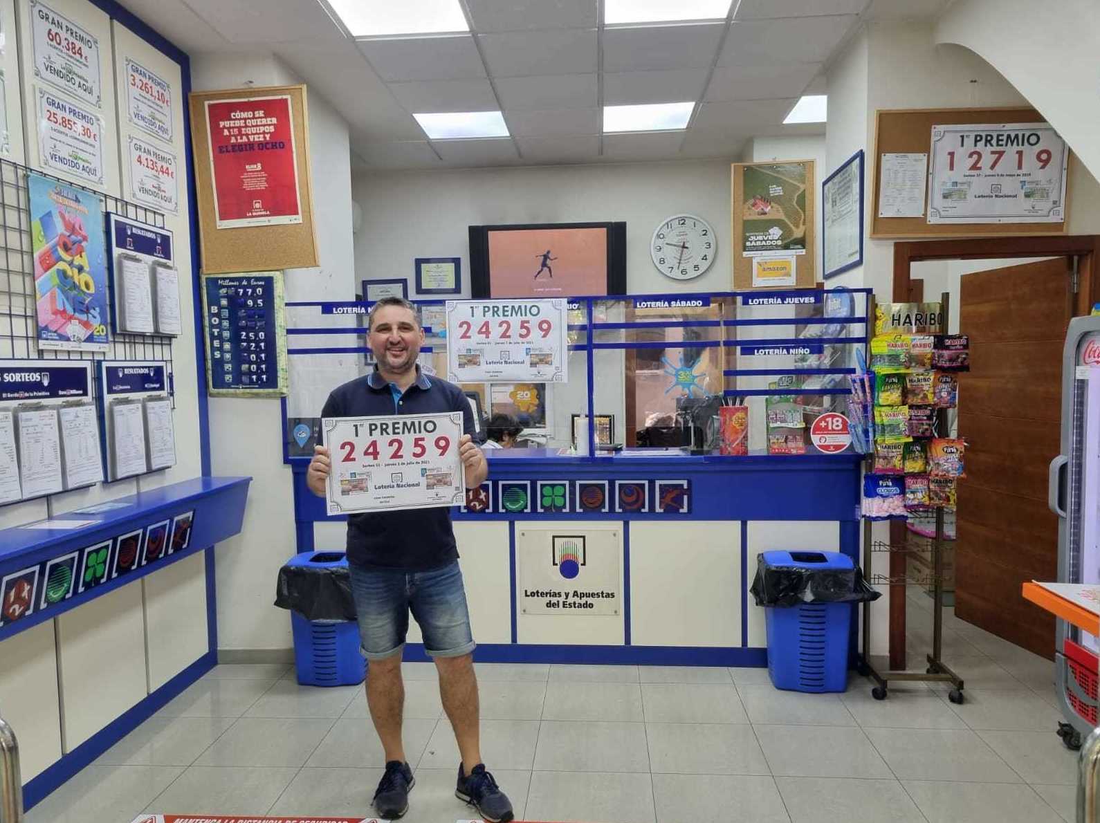 Foto 1 primer premio lotería nacional Jueves 1 de Julio