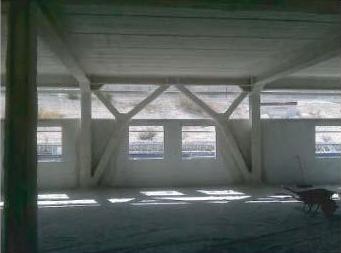 Mortero de lana de roca proyectado en estructuras Empresa de Ignifugos Madrid Sella2