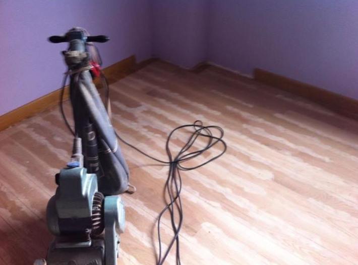 PROCESO AUCHILLADO DE PARQUET EN PISO ASTURIAS