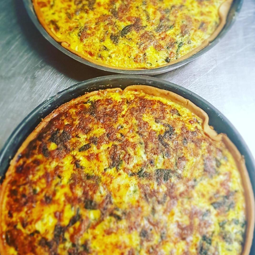 Cod and Spinach Quiche