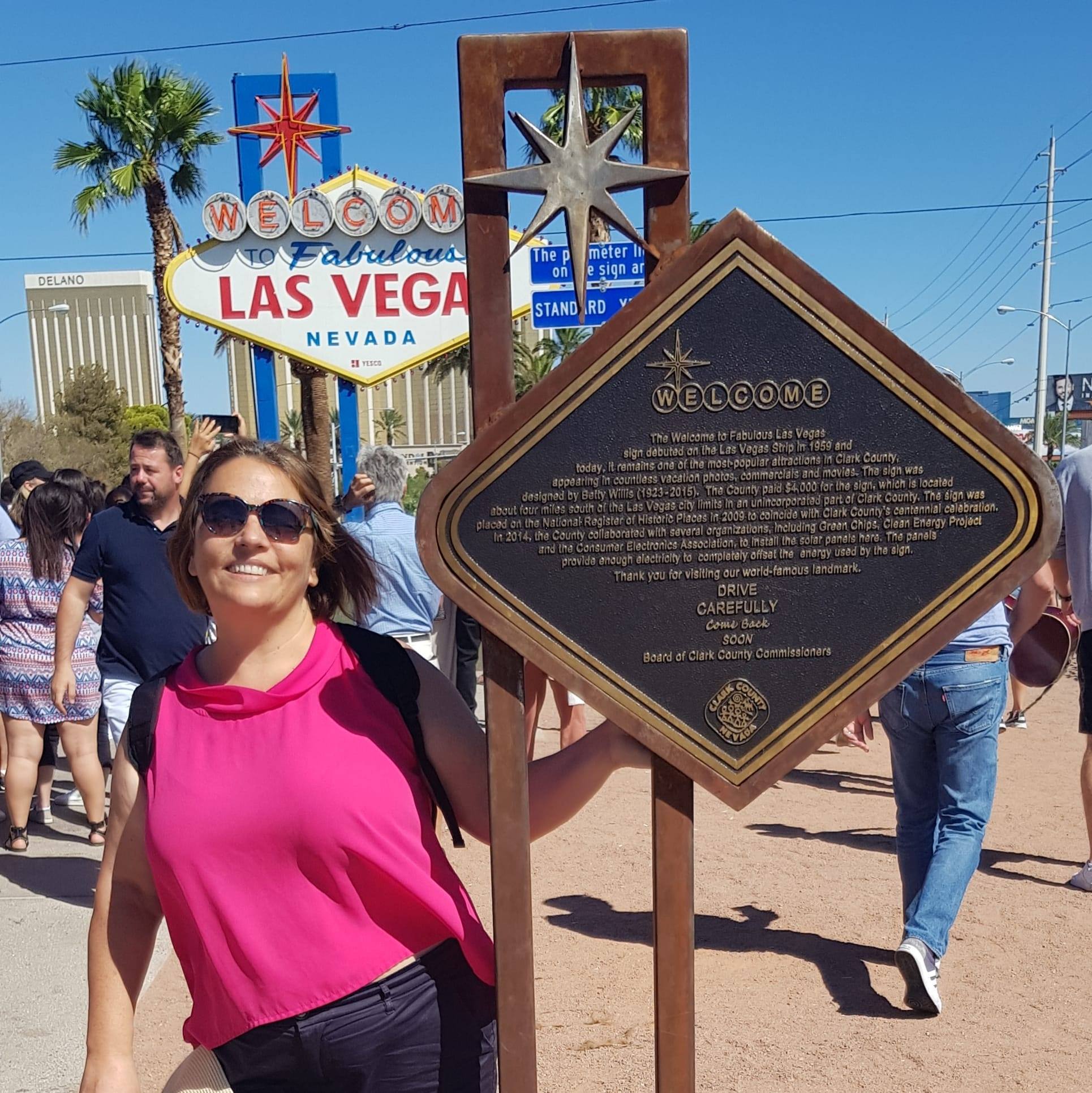 Posando en Las Vegas de Nevada