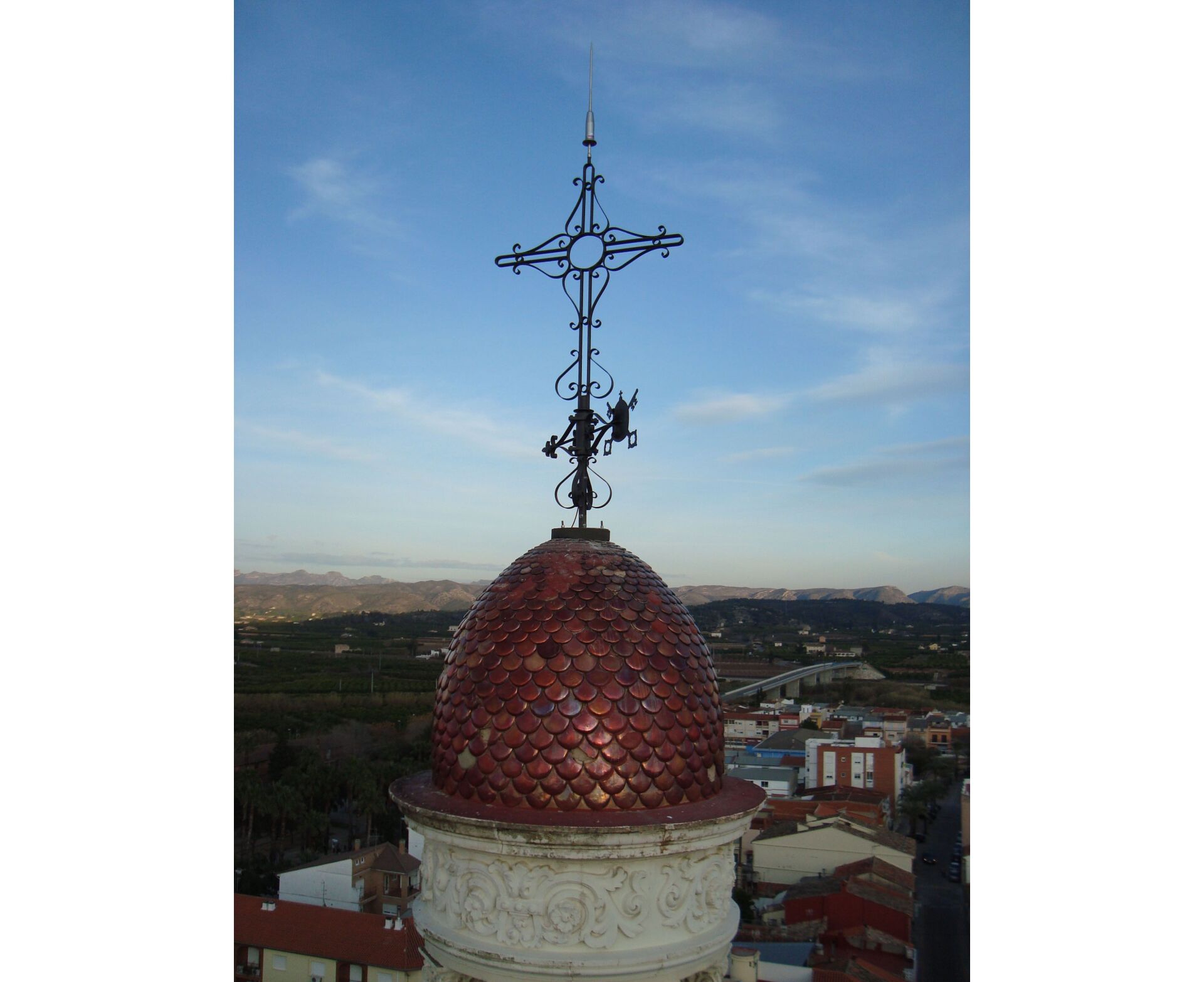 Colocación de pararrayos en La Pobla