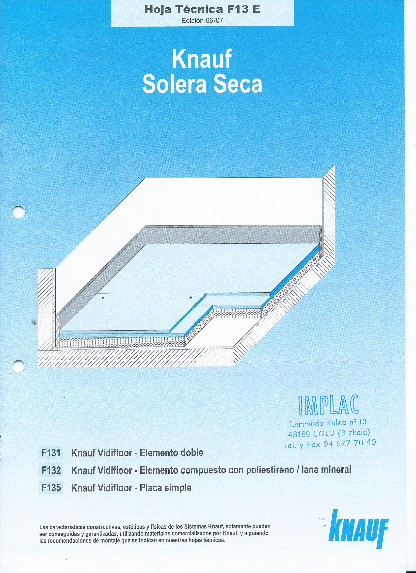 Solera seca Knauf