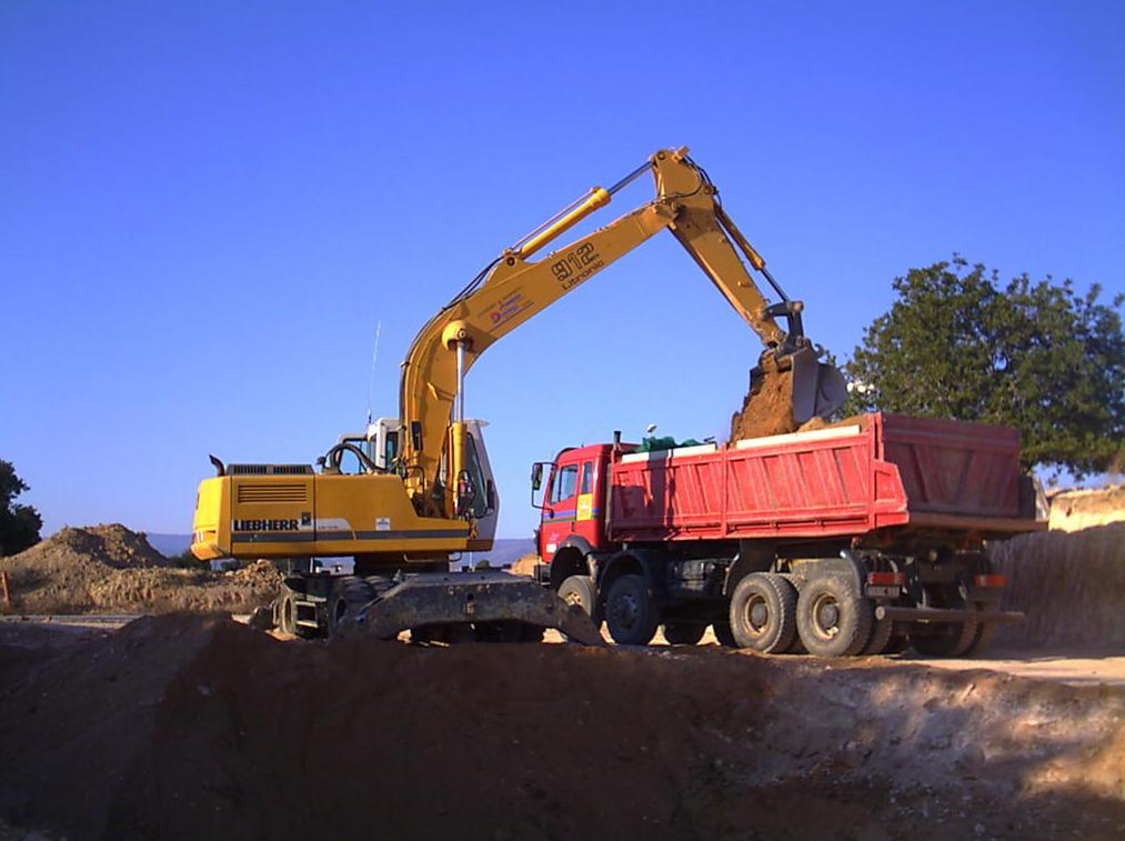 Excavación, carga y transporte.