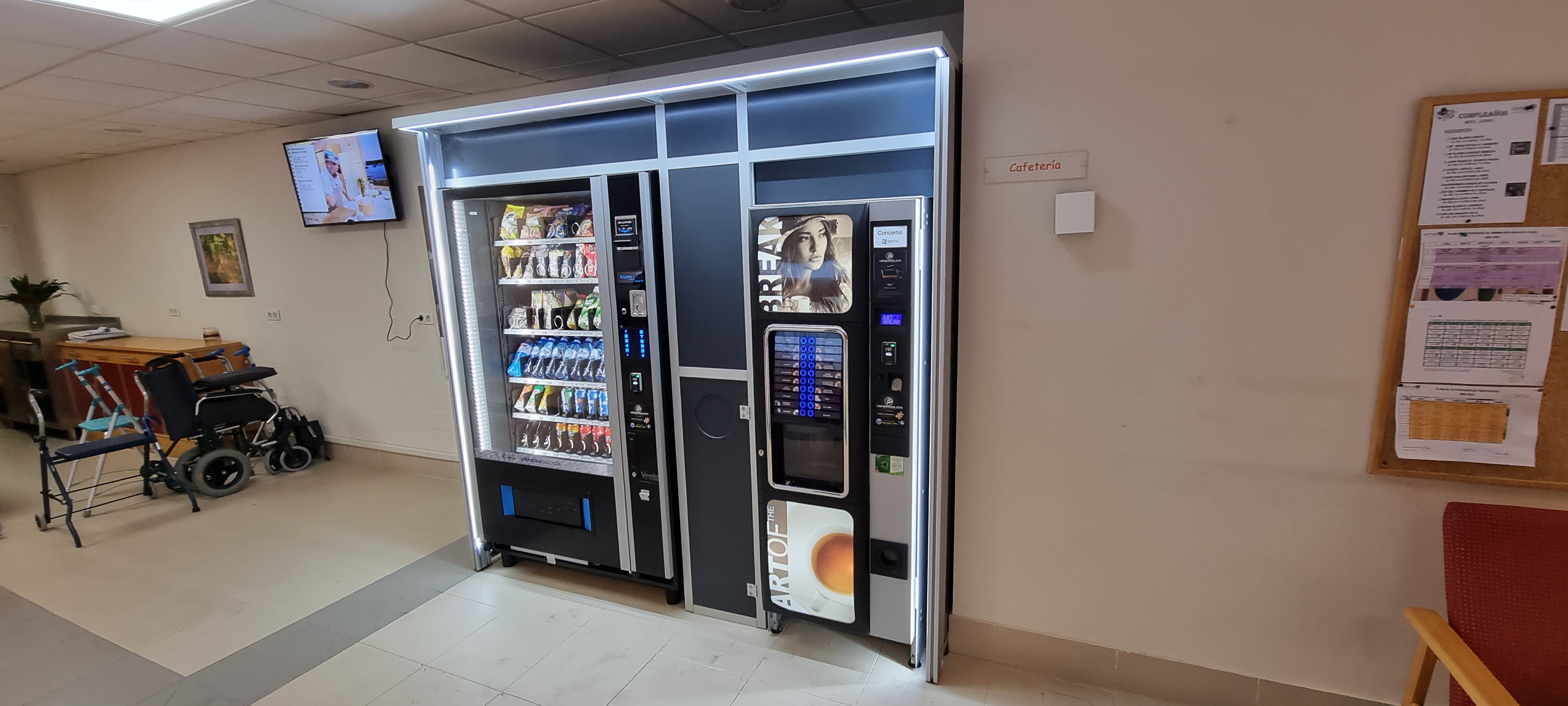 Máquinas expendedoras con snacks saludables en Galicia
