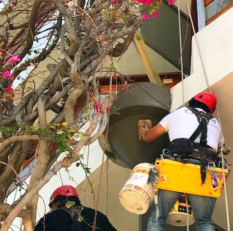 Rehabilitación y pintado de fachada. (Hotel Bulls Escorial, Gran Canaria)