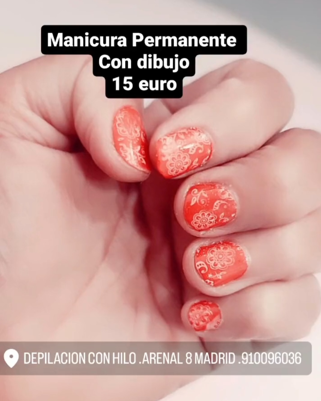 Manicura permanente con dibujo